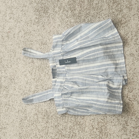 Lulus Tops - Square Neck Linen Top